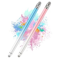 Bopomofo 2PCS Stylus Pens for Touch Screens,Stylus B-White Pink/White Blue picture