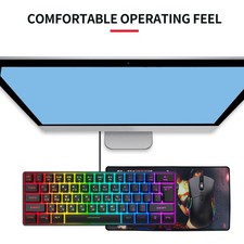 Russian Mechanical Gaming Keyboard 61 Key Compact RGB Wired Russian English picture