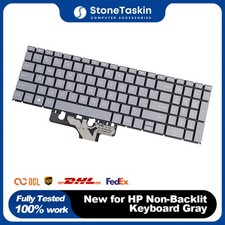 For HP 15-fd0002nr 15-fd0097nr 15-fd0099nr 15-fd0357nr Non-Backlit Keyboard Gray picture