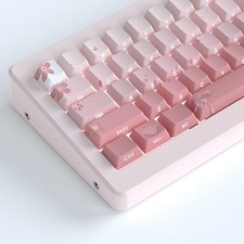135 Keys Pink Sakura PBT Keycaps Side Printed Gradient Cherry Profile picture