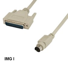 [Lot10] 6Ft MDIN 8 8Pin Male to DB25 25Pin Male Cable for Mac Imagewriter I Prin picture