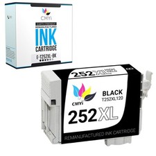 CMYi 1-Pack Replacement 252XL Black Ink Cartridge for Epson Workforce WF-3620 picture