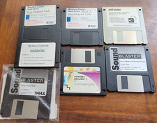 Vintage Computer Disk Lot of 7 Vintage BLASTER SOUND DRIVER & DIAGNOSTIC Etc. picture