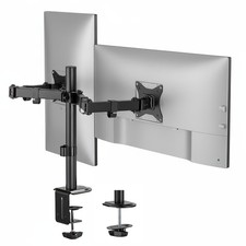 MountIt Dual Monitor Arm Desk Mount for 2 Screens 1332 Inch Steel Black picture