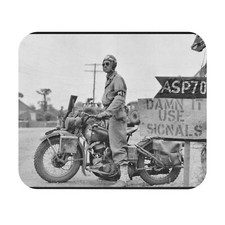 WWII American Military Police on a Harley-Davidson  Mouse Pad Gaming  Photo picture