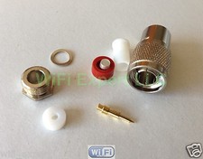 TNC Male Plug Clamp RG58 RG142 LMR195 RG400 RF Coax connector Ships from USA picture