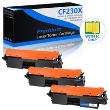 3PK CF230X BK Toner Cartridge for HP 30X LaserJet Pro MFP M227fdn M203dw M203dn picture