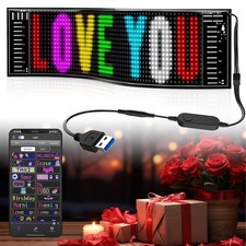 USB Flexible LED Screen - Colorful, Programmable for Custom Text/Patterns | Car picture