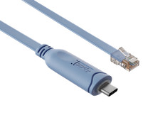 6ft USB-C Console Cable for Cisco RJ45 8P8C Rollover FTDI FT232RL Flat Blue picture