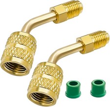 R410a Adapter for Mini Split System, 5/16 Inch SAE Female Quick Couplers to 1/4 picture