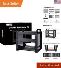 Elegant 4U Mini Server Rack - 10 Inch Black Rackmount for Optimal Cooling picture