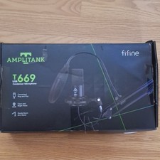 FIFINE AmpliTank T669 USB Wired Condenser Mic Kit Boom Arm Pop Filter Black picture