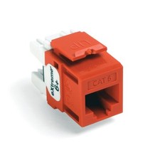 Leviton Extreme 6 Connector 25 Pack QuickPort Compatible Category 6 Orange picture