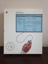 Vtg 1984 Apple Macintosh Big Box MacProject 3.5 Floppy Disks & SEALED cassette  picture