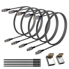 8K DisplayPort 1.4 Cable 10ft 32.4Gbps 8K@60Hz 4K@144Hz Braided Cord 5 PCS picture