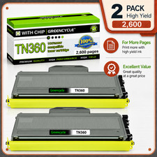 2 Pack Premium TN360 Toner Cartridges For Brother DCP-7045N MFC-7345DN Printer picture