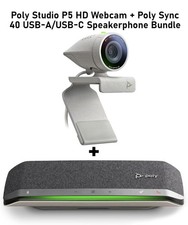 Poly Studio P5 HD Webcam + Poly Sync 40 USB-A/USB-C Speakerphone Bundle picture