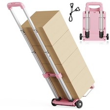 Mini Small Folding Hand Truck Dolly with 2 Tank Wheels, Expandable Base Plate... picture