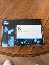Genuine/OEM HP 70 Yellow Pigment Ink Cartridge C9454A  - NEW Sealed - Apr 2023 picture