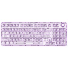 YUNZII X98 White Transparent Mechanical Gaming Keyboard RGB QMK/VIA Knob picture