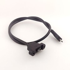 10x Micro USB 5 Pin Male to Female Screw Hole Panel Mount Extention Cable 1ft picture