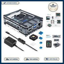 Clear Acrylic Case for Raspberry Pi 4 with 30mm Cooling Fan & 5V Power Supply picture