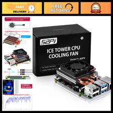 Ultra Thin ICE Tower Cooler for Raspberry Pi 4, PWM Cooling Fan & Heatsink picture