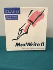 1989 Claris MacWrite II Sealed Apple Macintosh Software Promo Copy NFR Vintage picture