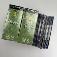 Lot 16 CD-RW Discs Sony 5-Packs Fujifilm Verbatim Memorex HighMark 700MB 80min picture
