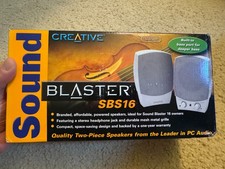 Creative Soundblaster SBS16 (2) Speakers w/ AC Adapter NOS Vintage Retro 2000's picture