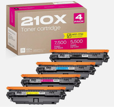 ** NEW HP 210X Toner | 210A | Black / Color | With Chips | Compatible | 4-Pack picture