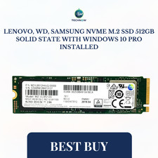 Lenovo, WD, Samsung NVMe M.2 SSD 512GB Solid State with Windows 10 Pro Installed picture
