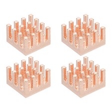 4 Pcs Copper Heatsink 9x9x6mm, Heat Sink Cooler Radiator for Raspberry Pi picture