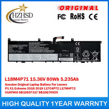 L18M4P71 15.36V 80Wh 5.235Ah Genuine Original Laptop Battery For Lenovo P1 X1 Ex picture