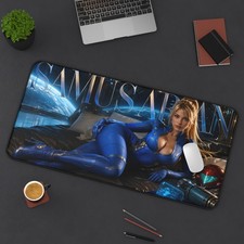 Samus Aran Mouse Pad, XXL Gaming Desk Mat, Sci Fi Bounty Hunter Pad picture