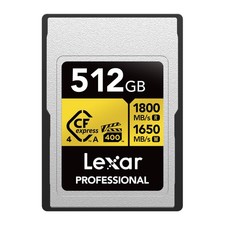 Lexar 512GB Professional GOLD CFexpress 4.0 Type A Memory Card picture