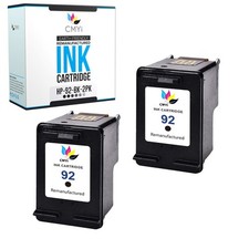 2-Pack CMYi Compatible HP 92 Black Ink Cartridges for HP PhotoSmart C3100 C3110 picture