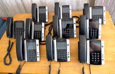 Lot of (10) Polycom Phones W/Handsets & Stands 6)VVX501 2)VVX601, VVX500, VVX400 picture