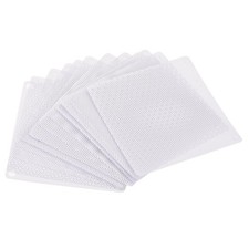 12pcs 80mm Computer Fan Filter Grills PVC Mesh Dustproof Case Cover White picture