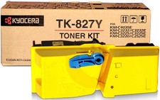 Original Kyocera TK-827Y Yellow Toner. New Sealed Toner, We Ship Fast picture