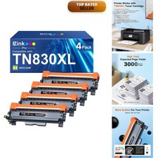E-Z Ink Pro TN830XL Toner for Brother HL-L2460dw DCP-L2640DW HL-L2405W 4 Pack picture