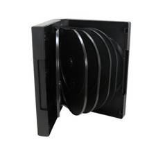 2 x Maxtek Black 12 Disc DVD Cases with 5 Flip Trays and Outter Clear Sleeve picture