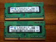 USED Samsung M471B5773DH0-CH9 4 GB (2 x 2GB) PC3-10600S Laptop Memory Ram 1Rx8 picture