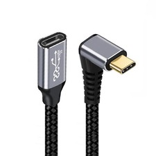 NFHK Up Down Angled USB-C USB 3.1 Type C Male to Female Extension Data 20cm picture