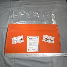 Wham Bam Slap Mat Lot of 3 Orange Silicone 3D Printer Craft Solder Work Mats picture