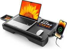 SAIJI Laptop Lap Desk, Portable Laptop Desk for Bed Fits Up to 17
