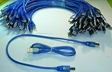 x50 USB 2.0  A to B 48-52CM ADAPTER BLUE CABLE  ARDUINO UNO MEGA 2560 EXPEDITE picture