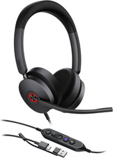 Yealink UH48 SE ANC Wired Headset, USB-C/A,in-Line Controls, 6-Mic, On-Ear picture
