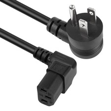 GELRHONR 90 Degrees 3 Prong AC to IEC320 C13 Power Cord,10A 125V Down Angle N... picture