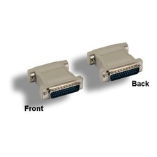 KNTK DB25 25Pin Male to Male Adapter Molded RS-232 Straight Through Connector picture